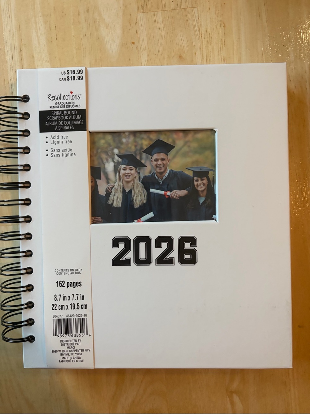 Recollections White Spiral-Bound 2026 Scrapbook Album